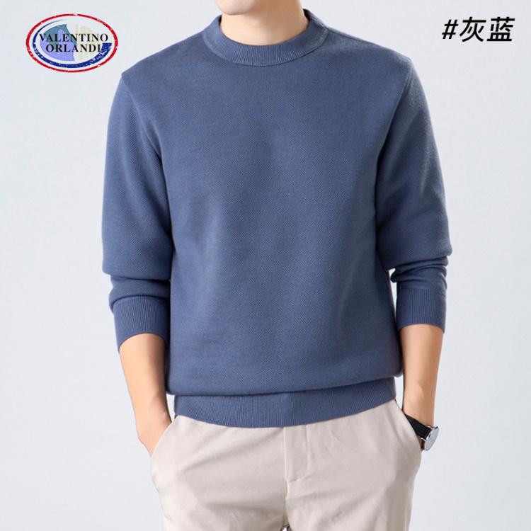 【华伦天奴·奥兰迪正品】男士必买的一款加绒打底衫，含有5.2%绵羊毛，内里加厚加绒，专业锁边工艺，不脱线不掉线，耐穿度高