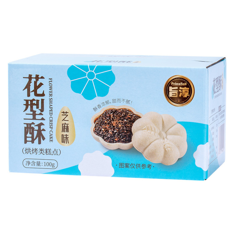 【3箱10-12袋装，旨淳·花型酥（花生味/芝麻味）100g】