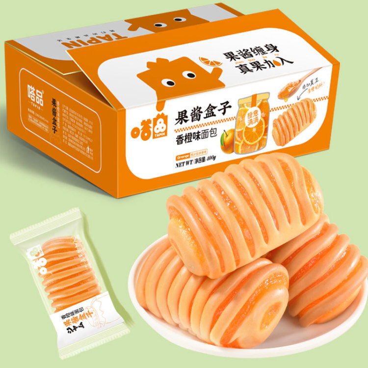 【早餐必囤】四选一！！超值9.9元必抢：夹心蛋卷（330g/箱子）、粗粮饼干（350g/箱子）、果酱盒子（400g/箱）、燕麦巧克力酥（200g/箱）
