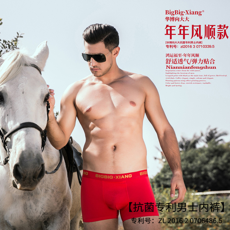 年年风顺款男士内裤 （800VIP）【一盒两条装】