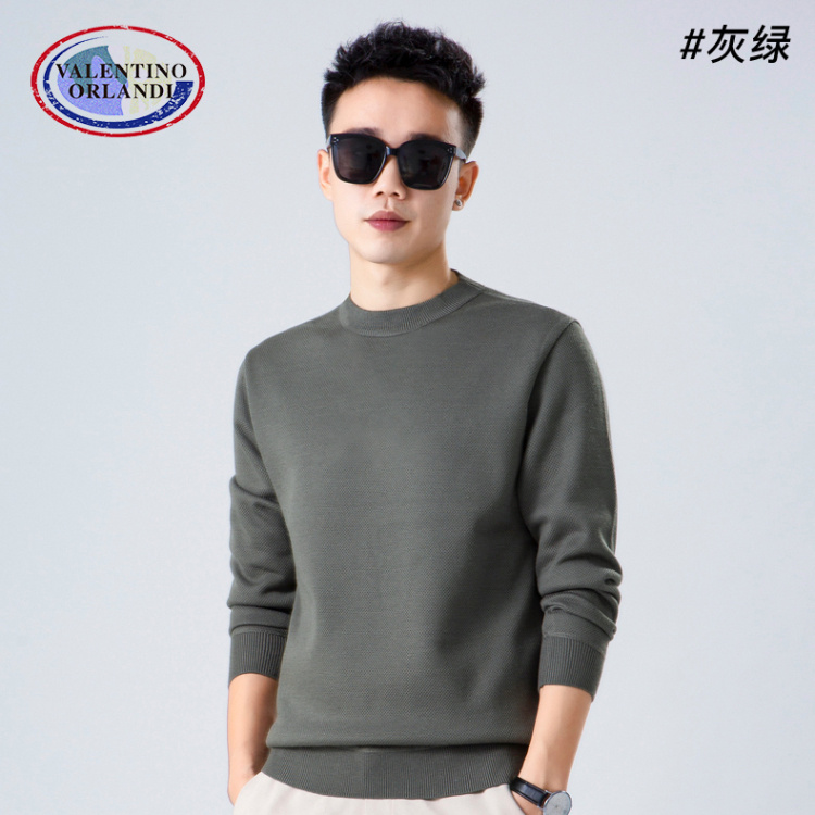 【华伦天奴·奥兰迪正品】男士必买的一款加绒打底衫，含有5.2%绵羊毛，内里加厚加绒，专业锁边工艺，不脱线不掉线，耐穿度高
