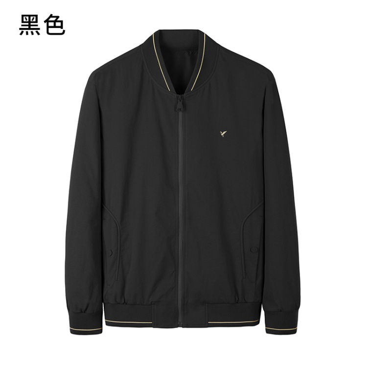 【100%正品授权】九牧王旗下时尚品牌艾夫杰尼拼接棒球领夹克，职场男士必穿（编号：18118）