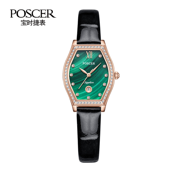 【宝时捷 复古酒桶型手表（有54颗砖，带日历） 】（50109L.WEW）进口石英机芯，随时读取日历，实用方便，蓝宝石表镜清晰通透，防刮耐磨，30米生活防水，精密防水，用水无忧，突破外界规章，闪耀无限