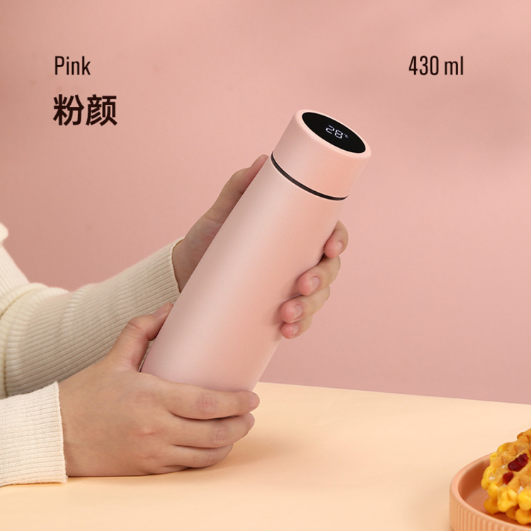 智能显温316不锈钢摇摇热暖手杯430ML   U米
