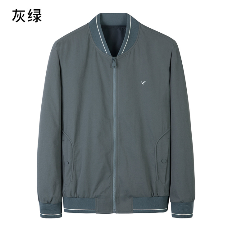 【100%正品授权】九牧王旗下时尚品牌艾夫杰尼拼接棒球领夹克，职场男士必穿（编号：18118）