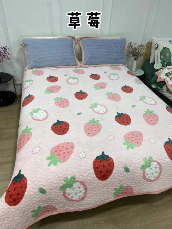 高定高端定制牛奶绒多功能床盖 200*230cm 